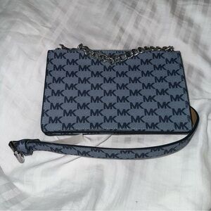 Michael Kors Monogram Blue Belt Bag